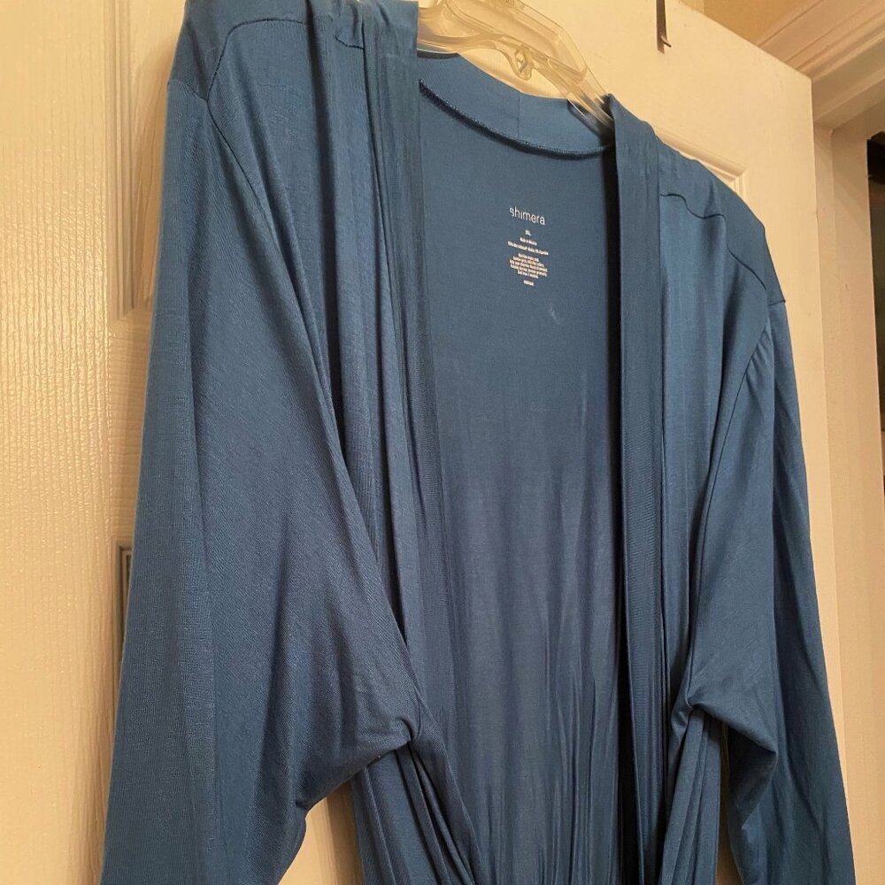 New Shimera Teal Modal Knit Robe - Picture 2 of 3